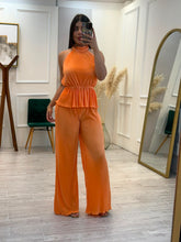 Cargar imagen en el visor de la galería, ANNALIE - Set pantalon y blusa naranja