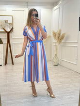 Cargar imagen en el visor de la galería, SARAH - Vestido midi rayas