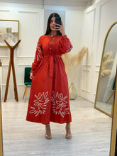 Cargar imagen en el visor de la galería, MINA - Maxi vestido ladrillo