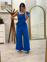 Cargar imagen en el visor de la galería, MAYA - Set blusa y pantalón azul