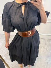 Cargar imagen en el visor de la galería, SAPHIRA - Maxi vestido negro