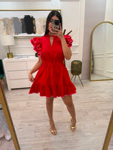 Cargar imagen en el visor de la galería, ELEONOR - Vestido corto rojo
