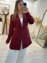 Cargar imagen en el visor de la galería, LIBERTAD - Maxi blazer rojo