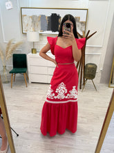 Cargar imagen en el visor de la galería, WREN - Set blusa y falda rojo