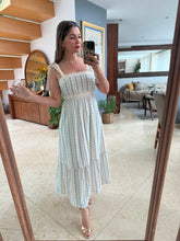 Cargar imagen en el visor de la galería, AZUCENA - Maxi vestido hueso estampado tirantes
