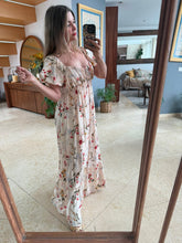 Cargar imagen en el visor de la galería, MARCELA - Maxi vestido beige floral