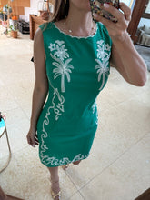 Cargar imagen en el visor de la galería, CANDELA - Vestido corto verde palmas