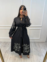 Cargar imagen en el visor de la galería, FARIDA - Maxi vestido negro