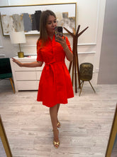 Cargar imagen en el visor de la galería, AINA - Vestido midi naranja