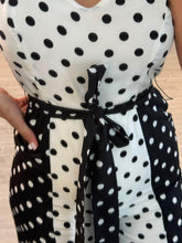 Cargar imagen en el visor de la galería, FANIA - Palazzo polka dots blanco y negro