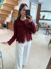 Cargar imagen en el visor de la galería, GRISELL - Blazer tweed rojo