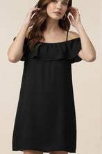 Cargar imagen en el visor de la galería, Vestido Altea Off-Shoulder negro