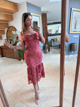 Cargar imagen en el visor de la galería, DELYTH - Vestido midi encaje