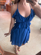 Cargar imagen en el visor de la galería, LISANDRE - Vestido corto azul rey