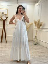 Cargar imagen en el visor de la galería, ROSANGELA - Maxi vestido blanco tirantes