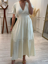 Cargar imagen en el visor de la galería, LOREL - Maxi vestido hueso