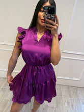 Cargar imagen en el visor de la galería, NOCHE - Vestido corto violeta