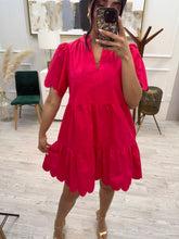 Cargar imagen en el visor de la galería, DANESSA - Vestido corto rojo