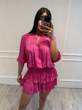Cargar imagen en el visor de la galería, ODALYS - Vestido corto magenta