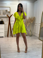 Cargar imagen en el visor de la galería, LAUREN - Vestido corto neon