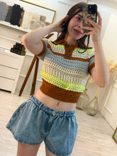 Cargar imagen en el visor de la galería, CLEMENCE - Blusa de punto multicolor