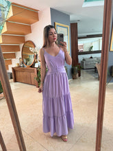 Cargar imagen en el visor de la galería, OFELIA - Maxi vestido lila tirantes