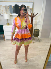 Cargar imagen en el visor de la galería, GLOSINDA - Vestido corto multicolor