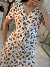 Cargar imagen en el visor de la galería, JOANA - Vestido blanco estampado