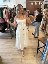 Cargar imagen en el visor de la galería, TRINA - Maxi vestido blanco tirantes