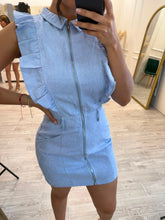 Cargar imagen en el visor de la galería, COLLINS - Vestido corto azul
