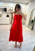 Cargar imagen en el visor de la galería, ALIZEE - Maxi vestido rojo tirantes