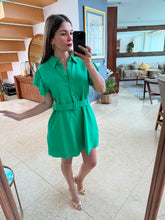 Cargar imagen en el visor de la galería, ROBERTA - Vestido corto verde