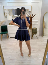 Cargar imagen en el visor de la galería, MARISSA - Vestido corto azul marino