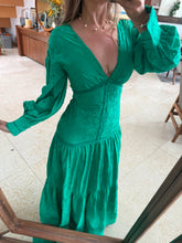 Cargar imagen en el visor de la galería, JOVITA - Maxi vestido verde