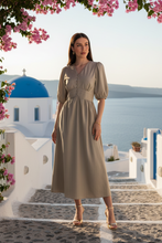 Cargar imagen en el visor de la galería, SOLANGE - Maxi vestido khaki