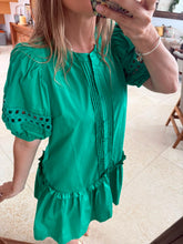 Cargar imagen en el visor de la galería, KARELY - Vestido corto verde