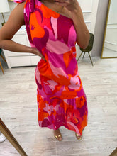 Cargar imagen en el visor de la galería, ENID - Maxi vestido estampado naranja
