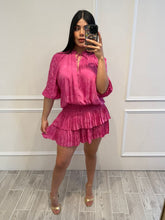 Cargar imagen en el visor de la galería, ODALYS - Vestido corto magenta