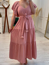 Cargar imagen en el visor de la galería, QUINN - Maxi vestido rosa