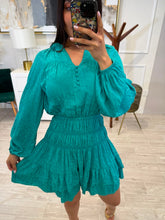 Cargar imagen en el visor de la galería, GINEBRA - Vestido corto turquesa