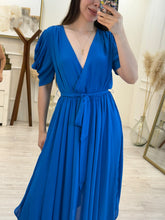 Cargar imagen en el visor de la galería, EUDORA - Maxi vestido azul