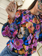 Cargar imagen en el visor de la galería, CALIPSO – Blusa floral multicolor manga larga