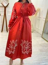 Cargar imagen en el visor de la galería, MINA - Maxi vestido ladrillo