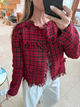 Cargar imagen en el visor de la galería, GRISELL - Blazer tweed rojo