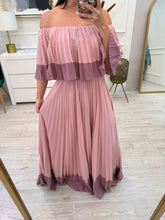 Cargar imagen en el visor de la galería, ANAHI - Maxi vestido rosa con lila