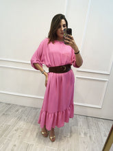 Cargar imagen en el visor de la galería, MELANIE - Vestido midi rosa
