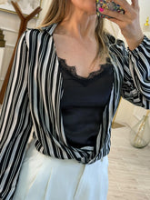 Cargar imagen en el visor de la galería, ESTEFANIA - Body negro rayas
