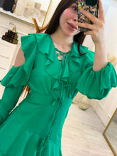 Cargar imagen en el visor de la galería, GEORGIA - Maxi vestido verde
