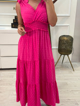 Cargar imagen en el visor de la galería, PAULINA - Maxi vestido fucsia