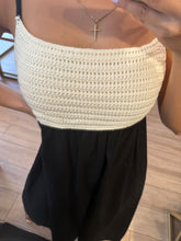 Cargar imagen en el visor de la galería, PAULINA - Maxi vestido blanco con negro